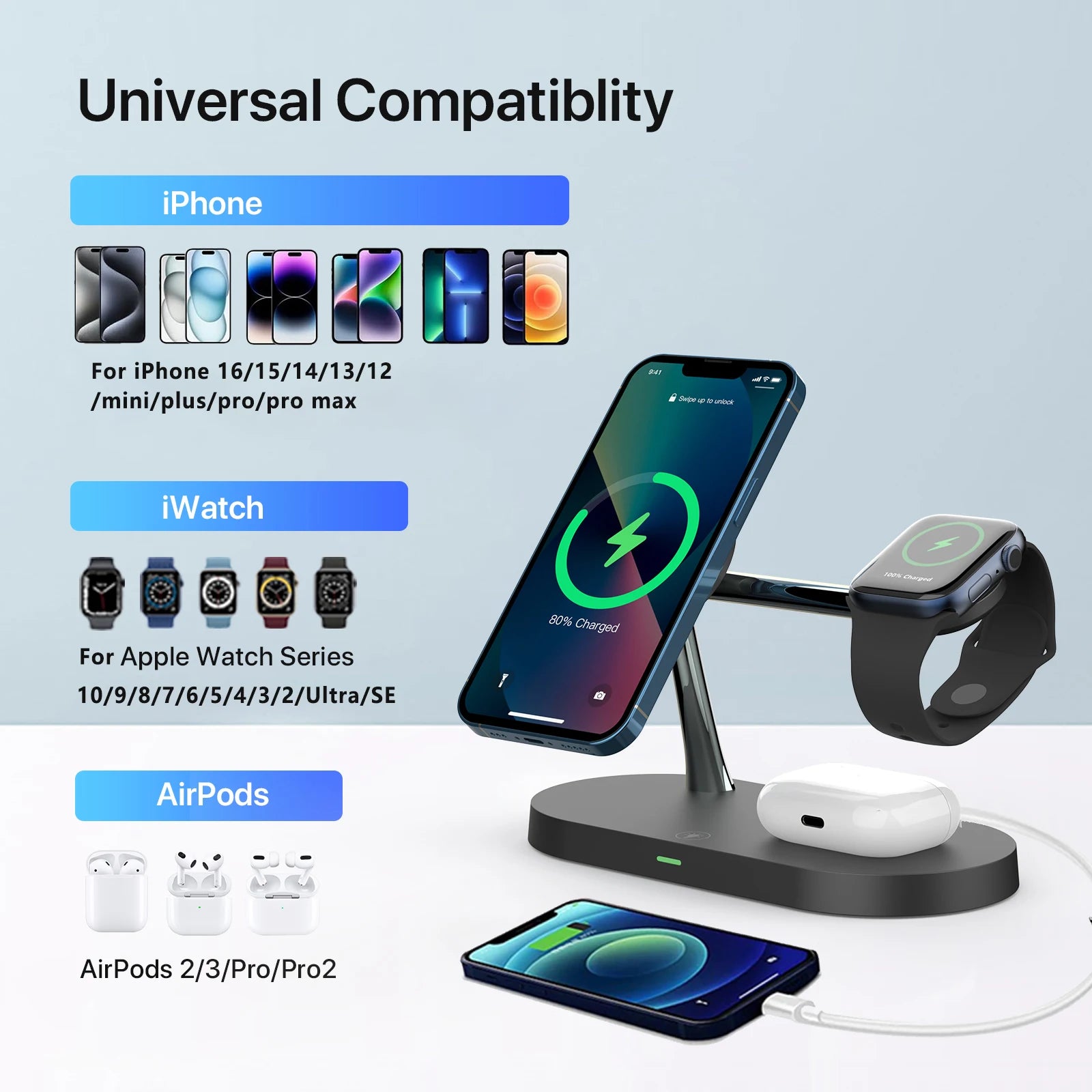 3in1 Fast charging deck