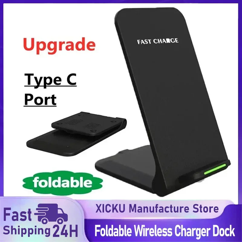 Standing phone charging pad